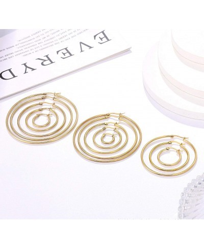 Large Gold Hoop Earrings for Women - Stainless Steel Healthy Choice for Sensitive Ears $14.99 Hoop