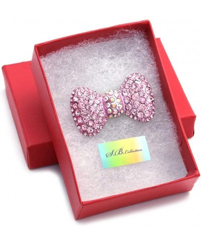 Hot Pink Rhinestone Ribbon Bowtie Party Cocktail Ring Adjustable Stretch Band Valentine's Day Jewelry $12.08 Bands