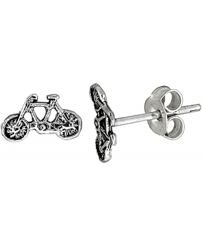 Tiny Sterling Silver Bicycle Stud Earrings 5/16 inch $19.44 Stud