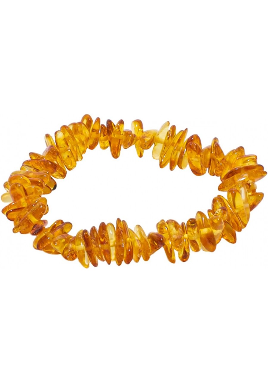 Authentic Baltic Amber Beads Bracelet for Women Genuine Amber Jewelry $28.70 Stretch