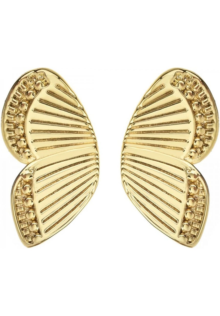 Butterfly Wings Stud Earrings for Women Teen Girls 14K Gold Plated Butterfly Earrings Minimalist Lightweight Butterfly Cartil...