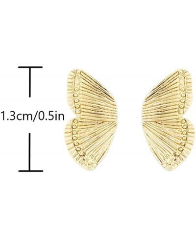 Butterfly Wings Stud Earrings for Women Teen Girls 14K Gold Plated Butterfly Earrings Minimalist Lightweight Butterfly Cartil...