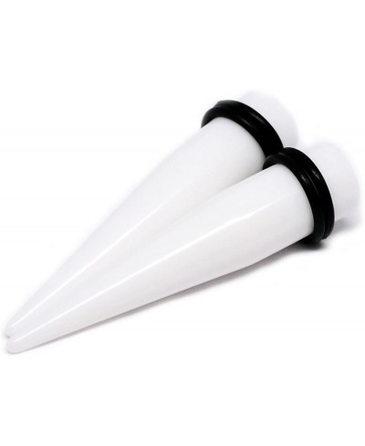 White Acrylic Tapers - Sold As a Pair $12.63 Piercing Jewelry