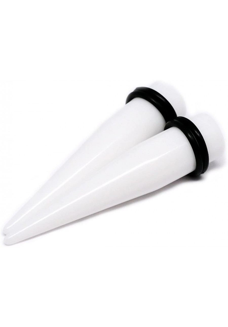 White Acrylic Tapers - Sold As a Pair $12.63 Piercing Jewelry