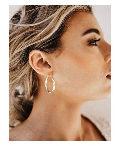 925 Sterling Silver Hoop Earrings for Women Huggie Earrings Hypoallergenic Earrings for Sensitive Ears $23.90 Hoop