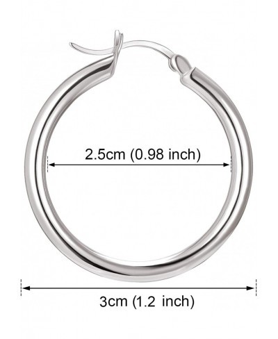 925 Sterling Silver Hoop Earrings for Women Huggie Earrings Hypoallergenic Earrings for Sensitive Ears $23.90 Hoop