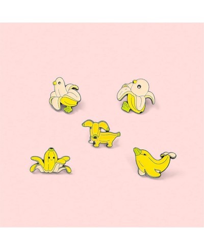 5Pcs Cartoon Banana Brooch Unique Pin Badge Enamel Backpack Lapel Pin Hat Badges Jackets Fashion Jewelry Gifts for Friend $6....