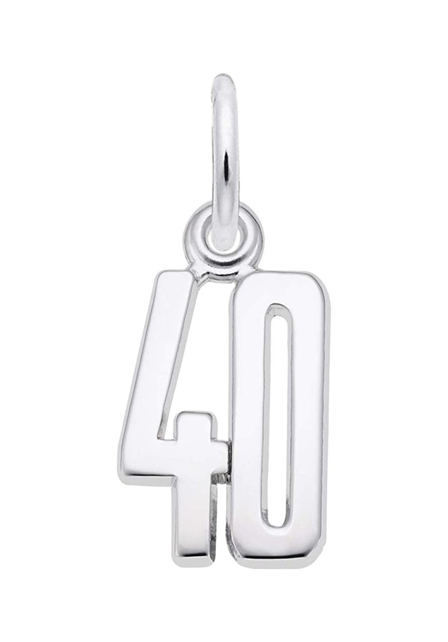 Number 40 Charm Pendant Available in Gold or Sterling Silver $31.12 Pendants & Coins