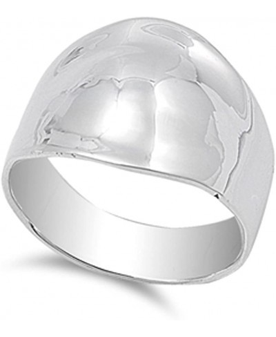 High Polish Wide Dome Large Fashion Ring New 925 Sterling Silver Band Sizes 6-10 $24.02 Bands