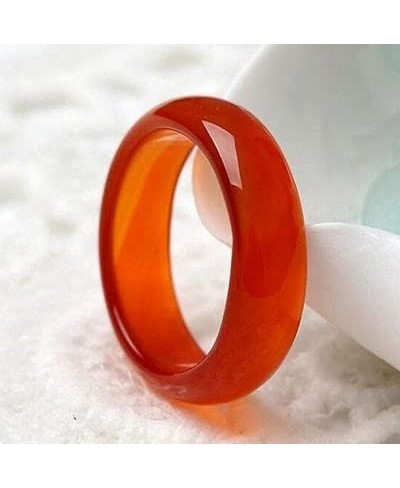 Natural Carnelian Crystal Rings 2PCS Carnelian Rings Gemstone Band Healing Ring for Women Carnelian Smooth Round Donut Ring $...