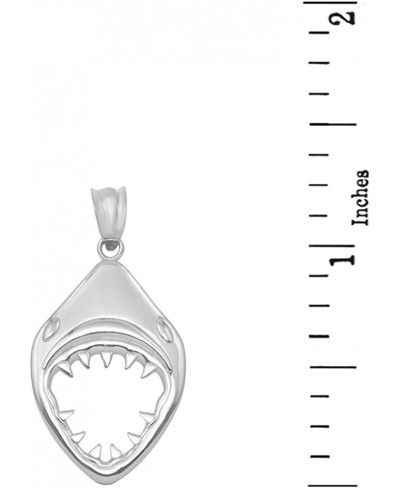 925 Sterling Silver Jaws Shark Head Mouth Open Charm Pendant $17.36 Pendants & Coins