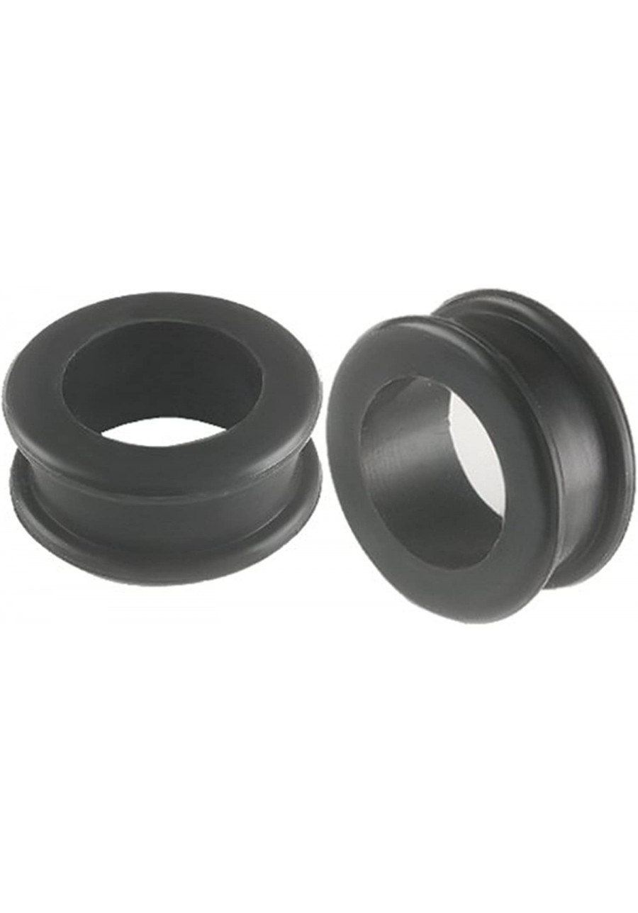 1 1/16G 1 1/16 gauge 28mm Black Implant grade sili Double Flare Tunnel Plug SI01 AHAE Ear Stretching Stretcher Piercing 2Pcs ...