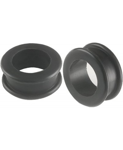 1 1/16G 1 1/16 gauge 28mm Black Implant grade sili Double Flare Tunnel Plug SI01 AHAE Ear Stretching Stretcher Piercing 2Pcs ...