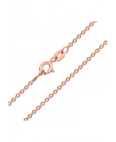 Basic Rolo Link Chain Necklace 2MM 40 Gauge For Women Rose Gold Plated 925 Sterling Silver Made In Italy 24 Inch $21.71 Chains