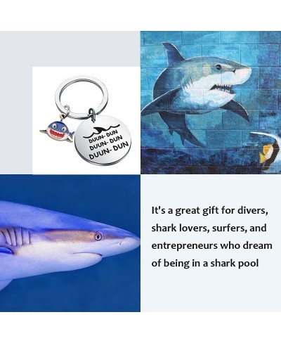 Shark Jewelry Shark Keychain Charm Shark Gifts for Shark Lovers Cool Animal Gift $14.02 Pendants & Coins