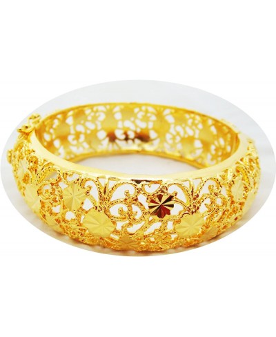 Carve 22k 23k 24k Thai Baht Yellow Gold Plated Filled Jewelry Bangle Bracelet $34.20 Bangle