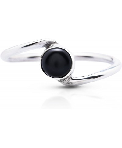 Black Onyx Delicate Ring 925 Sterling Silver Vintage Boho Chic US Size 5 6 7 8 9 $21.23 Statement