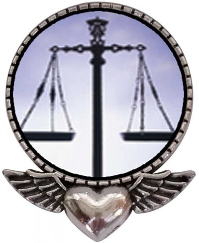 Ancient Style Silver Plate Scales of Law and Justice Heart with Angel Wings Pins Brooch $25.31 Brooches & Pins
