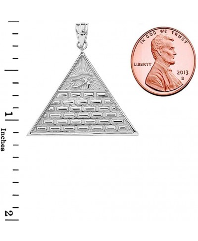 .925 Sterling Silver Egyptian Eye of Horus Pyramid All Seeing Eye of Providence Pendant - Pendant Only $20.36 Pendants & Coins