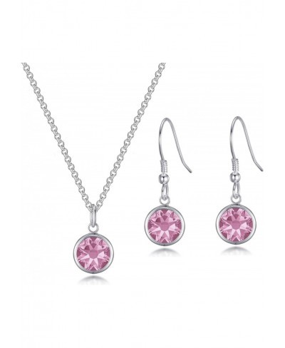 October (Tourmaline) Birthstone Necklace & Drop Earrings Set Created with Crystals $13.89 Jewelry Sets