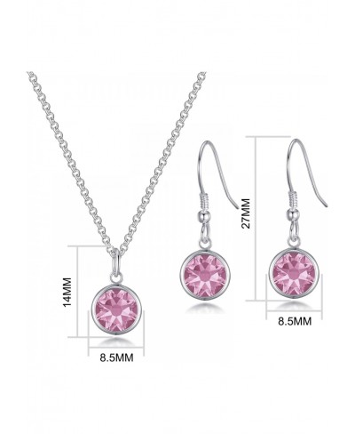 October (Tourmaline) Birthstone Necklace & Drop Earrings Set Created with Crystals $13.89 Jewelry Sets