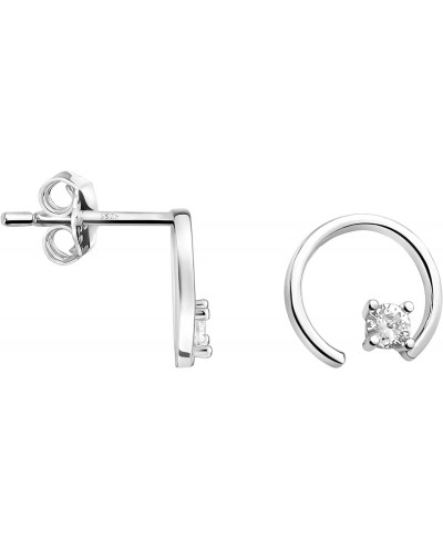 Women's Earrings 925 Silver - with Zirconia Stone - Stud Earring - 21041 $18.62 Stud