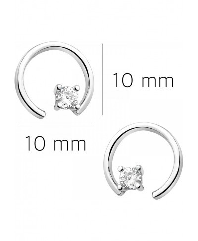 Women's Earrings 925 Silver - with Zirconia Stone - Stud Earring - 21041 $18.62 Stud