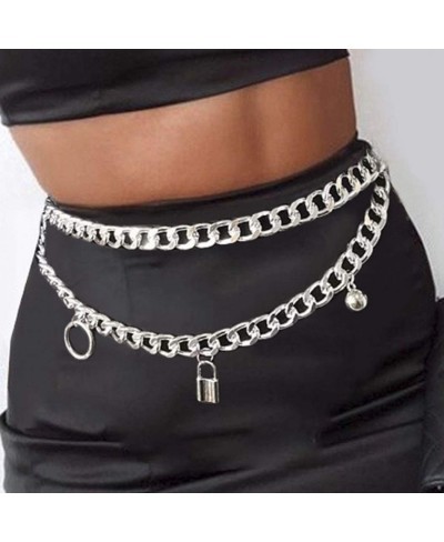 Punk Waist Chain Belt Chunky Layered Waist Rock Chain for Jeans Party Body Jewelry Accessories for Women and Girls $11.78 Bod...