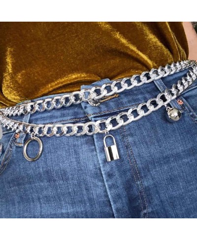 Punk Waist Chain Belt Chunky Layered Waist Rock Chain for Jeans Party Body Jewelry Accessories for Women and Girls $11.78 Bod...