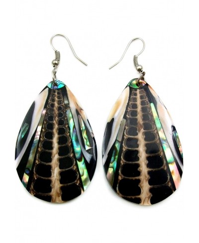 Natural Paua Abalone Shell Cone Shell Dangle Drop Earrings Women Jewelry CA304-A $13.36 Drop & Dangle