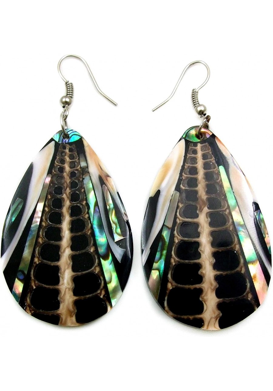 Natural Paua Abalone Shell Cone Shell Dangle Drop Earrings Women Jewelry CA304-A $13.36 Drop & Dangle