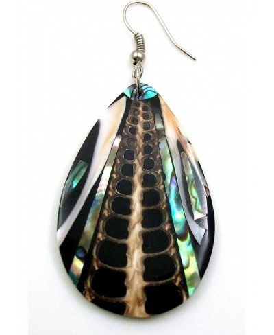 Natural Paua Abalone Shell Cone Shell Dangle Drop Earrings Women Jewelry CA304-A $13.36 Drop & Dangle