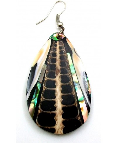 Natural Paua Abalone Shell Cone Shell Dangle Drop Earrings Women Jewelry CA304-A $13.36 Drop & Dangle