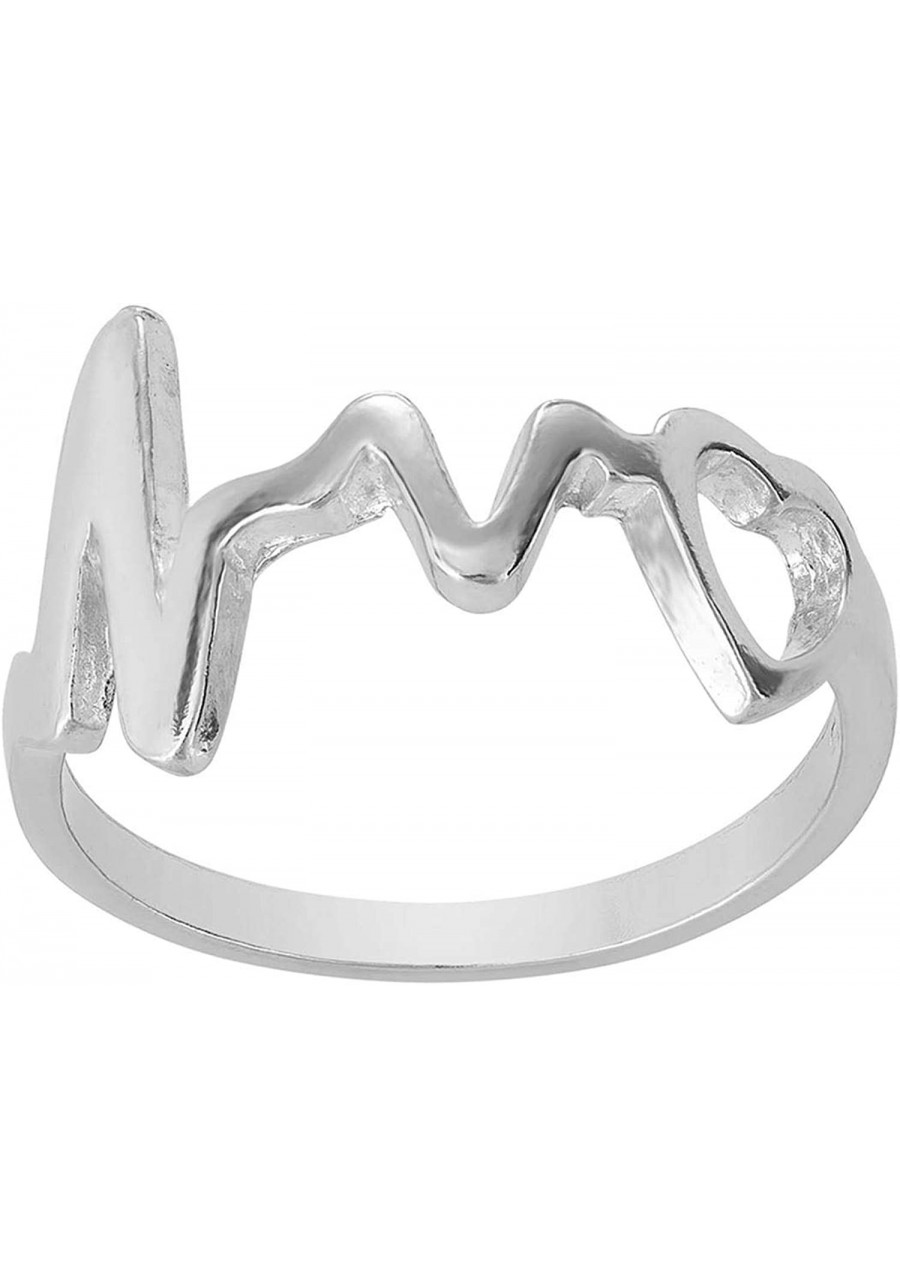 Women's 925 Sterling Silver Heart Pulse Heartbeat Love Promise Ring $21.87 Promise Rings