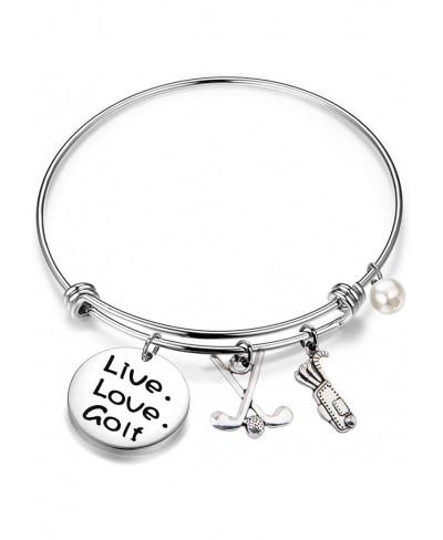 Golf Bracelet Live Love Golf Expandable Charm Bracelet Golf Jewelry Gift for Golf Lover/Golf Club/Golf Team $14.87 Charms & C...