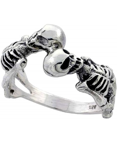 Sterling Silver 2 Skeleton Ring for Women 1/2 inch Sizes 6 to 15 $35.77 Bands