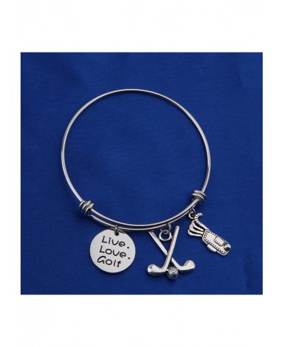 Golf Bracelet Live Love Golf Expandable Charm Bracelet Golf Jewelry Gift for Golf Lover/Golf Club/Golf Team $14.87 Charms & C...