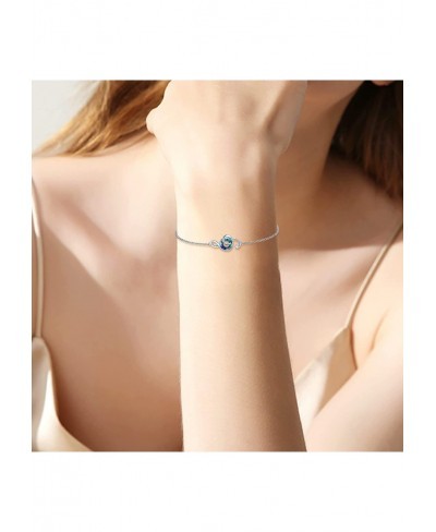 Music Bracelet Sterling Silver Music Note Bracelet Anklet Blue Crystal Bracelet Music Jewelry for Women Girls Back to School ...