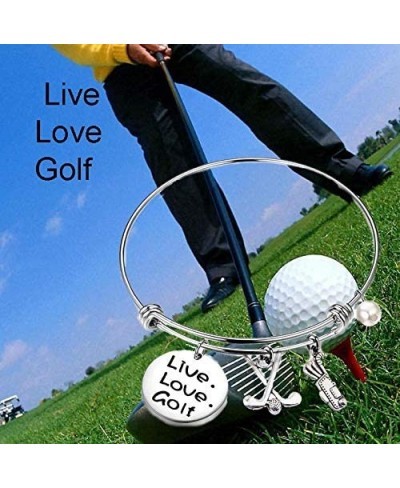 Golf Bracelet Live Love Golf Expandable Charm Bracelet Golf Jewelry Gift for Golf Lover/Golf Club/Golf Team $14.87 Charms & C...