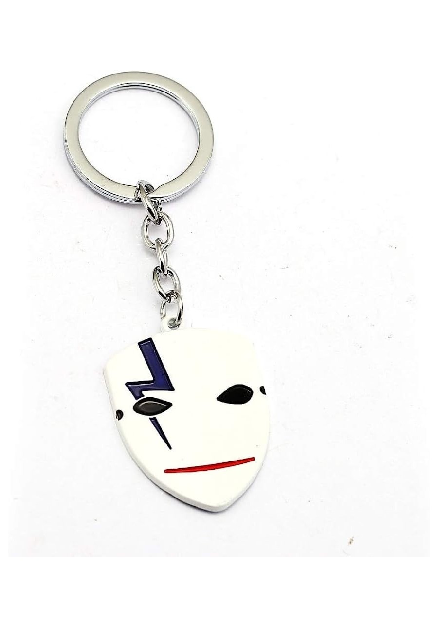 Darker Than Black White Mask Key Holder Men Women Bag Pendant Chaveiro Japanese Anime $14.13 Jewelry Sets