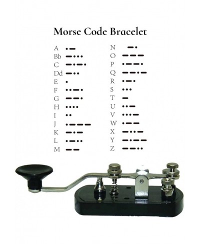 Sterling Silver Inspirational Morse Code Bracelets for Women Men Adjustable Leather Bracelets for Men Women Fun Morse Code Br...