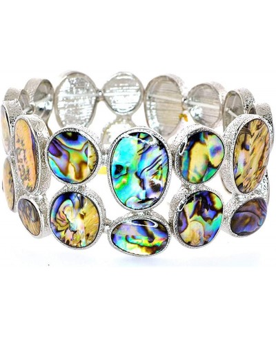 Genuine Abalone Shell Stretchable Bracelet-Wrist Size 6"-9 $15.91 Link