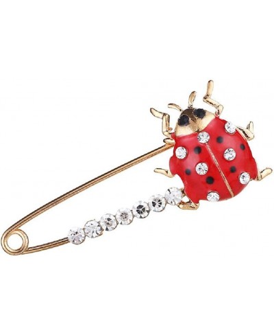 Crystal Rhinestone Animal Safety Brooches Pin Suit Sweater Scarves Scarf Brooch Charm for Women $12.73 Brooches & Pins