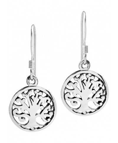 Healing Tree of Life Blossom Drop .925 Sterling Silver Dangle Earrings $10.80 Drop & Dangle