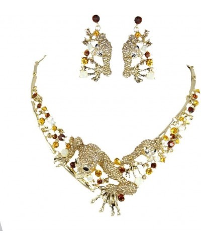 Austrian Crystal Halloween Claw Skull Necklace Earrings Set $19.44 Jewelry Sets