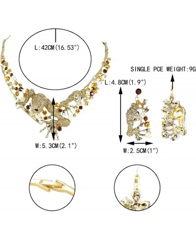 Austrian Crystal Halloween Claw Skull Necklace Earrings Set $19.44 Jewelry Sets