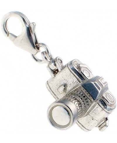 Sterling 925 Silver SLR Opening Camera Charm Lobster Clip On Fit WBC1043 $35.96 Charms & Charm Bracelets