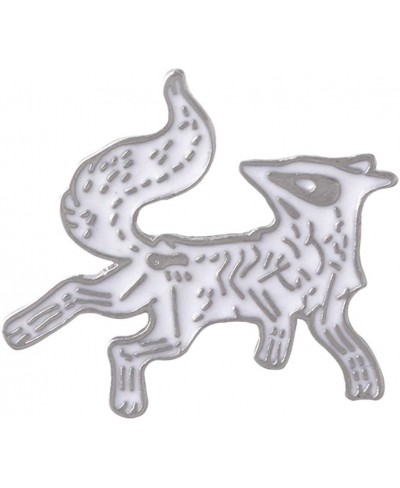 Brooch Pin Cartoon Unisex Skeleton Fox Animal Jacket Hat Bag Badge Accessory - Black $6.61 Brooches & Pins