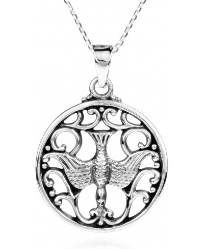 Peace Dove Holy Spirit .925 Sterling Silver Pendant Necklace $42.16 Pendant Necklaces