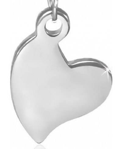 Stainless Steel Silver-Tone Love Heart White CZ Dangle Drop Womens Earrings $12.25 Drop & Dangle